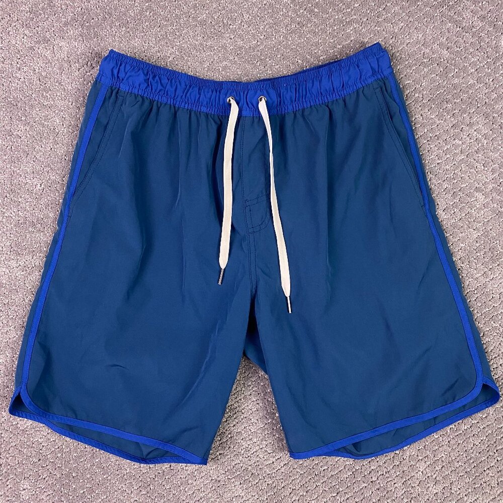Fair Harbor The Anchor Swim Trunks Shorts Men's Large Blue Drawstrings